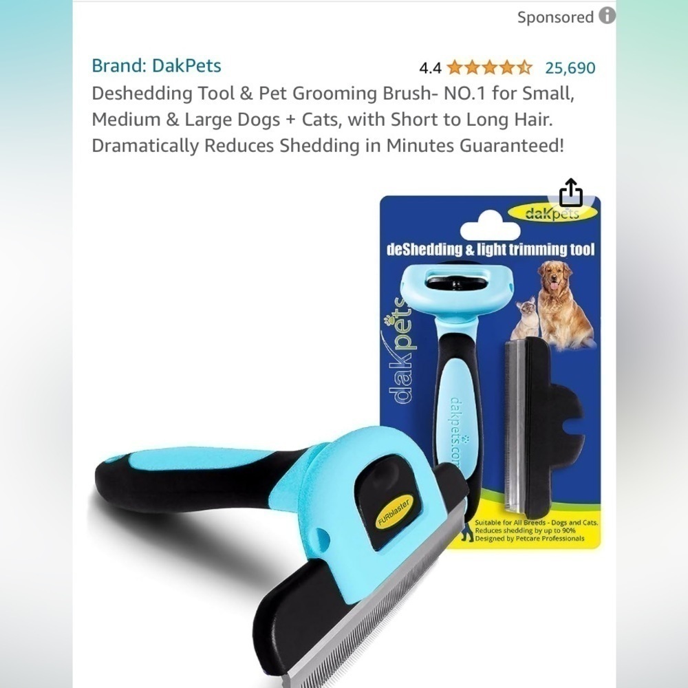 NWT Dakpets 4” professional deshedding and light trimming tool​​​​​​​​​​​​​​